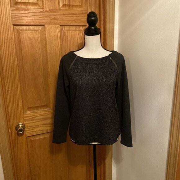 LOFT Tops - Ann Taylor Loft XS w/Metallic Accents Raglan Sleeve Boatneck Pullover Sweater